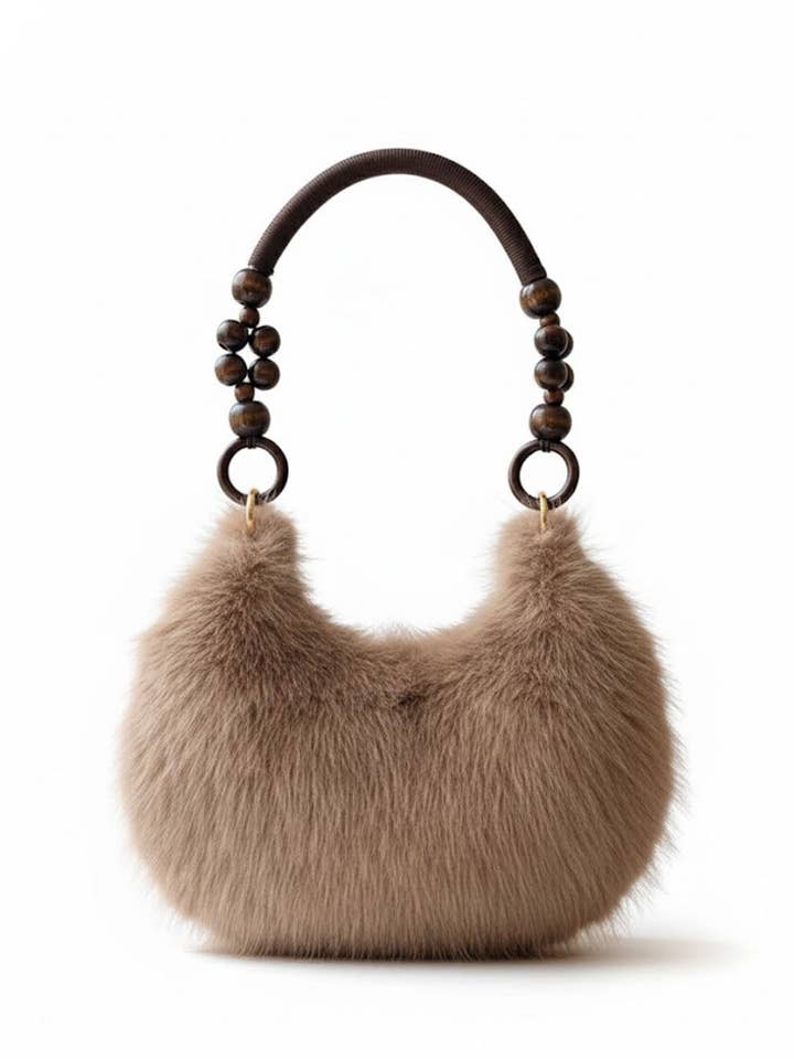 Bolso de mano suave y esponjoso de invierno para el antebrazo DP325G660 para venta al por mayor de Dipped Shop