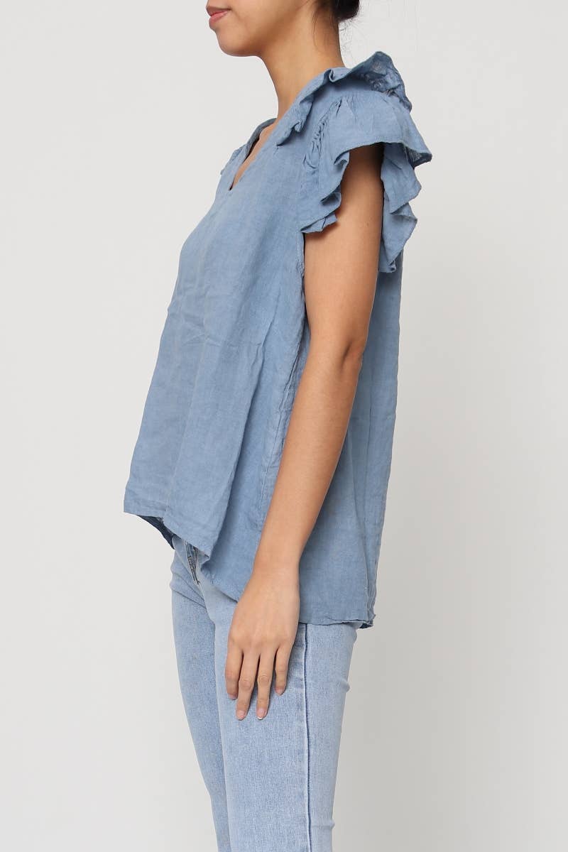 LÉA & LUC - Wholesale Blouse - Women's - 100% Linen Blouse REF. 1201915