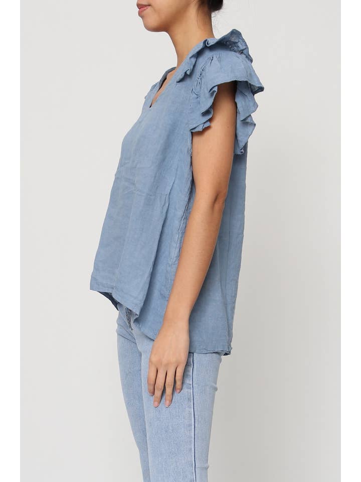 LÉA & LUC - Wholesale Blouse - Women's - 100% Linen Blouse REF. 1201915