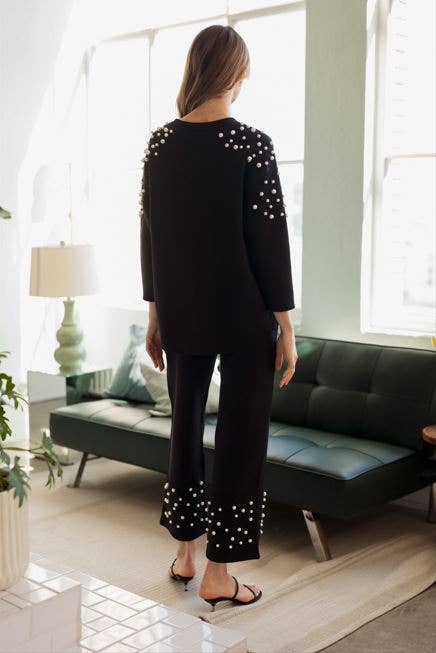 Joh Apparel - Wholesale Knit Top - Women's - Fiona Stretch French Scuba Pearl Top4