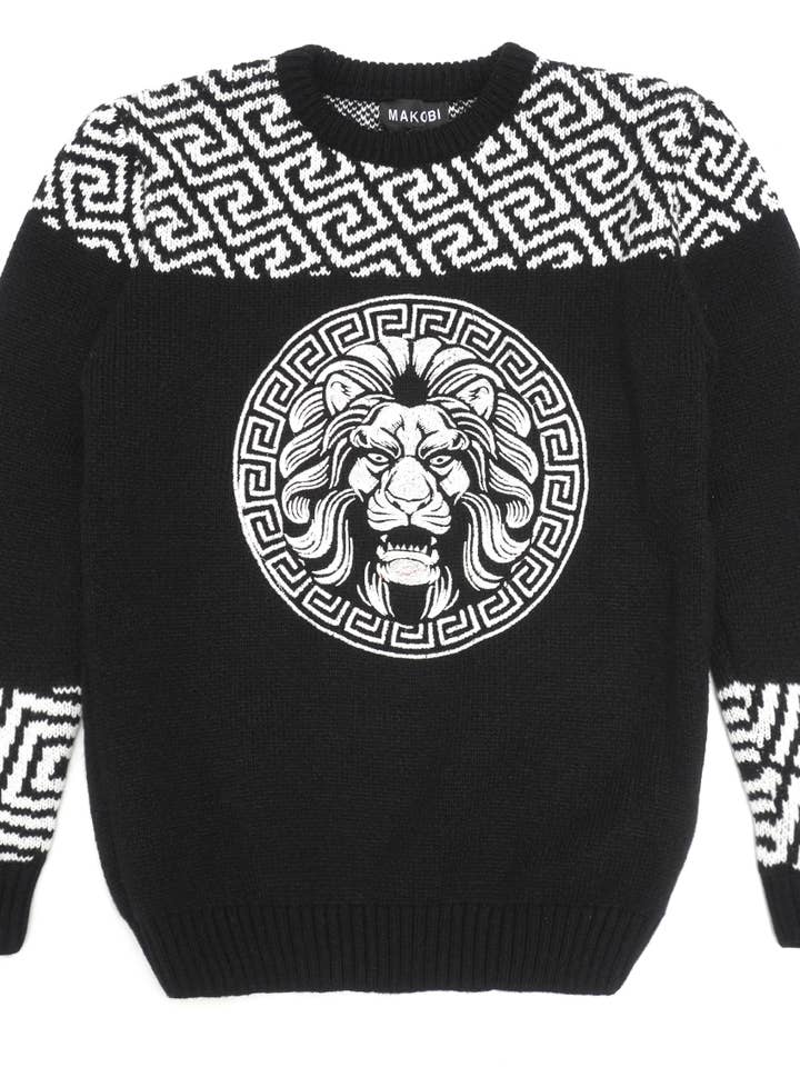M4131 Makobi Leo Sweater - Sort for engroshandel hos Makobi