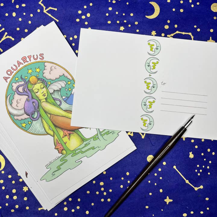 Marybel Martin - Wholesale Postcard Set - Zodiac Girls - postcards - set of twelve - 4 x 6" by Marybe1
