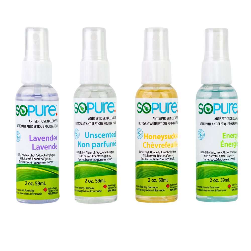 SoPure - Wholesale Hand Sanitizer - SoPure Multipack Spray Hand Sanitizer of 4X59 mL, 4 scents2