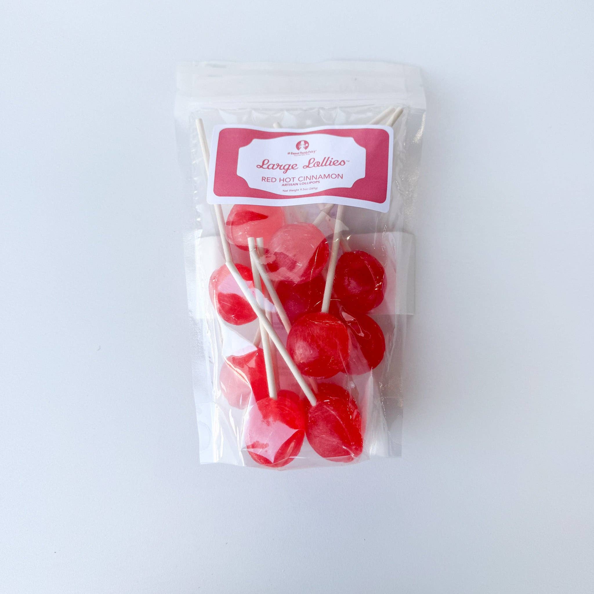 Candy Making Co. - Wholesale Lollipop - Large Lollies: Red Hot Cinnamon Lollipop Candy0