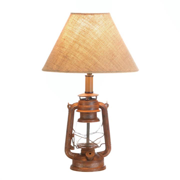 Zingz Home - Wholesale Accent/Desk Lamp - Vintage Camping Lantern Table Lamp