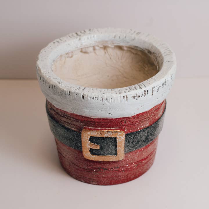 A Cheerful Giver - Wholesale Plant Pot - Santa Belt Planter