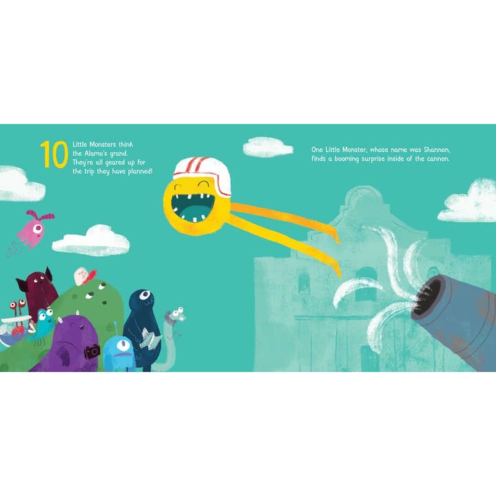 Familius, LLC - Wholesale Preschool Book (3-5) - 10 Little Monsters Visit Texas4