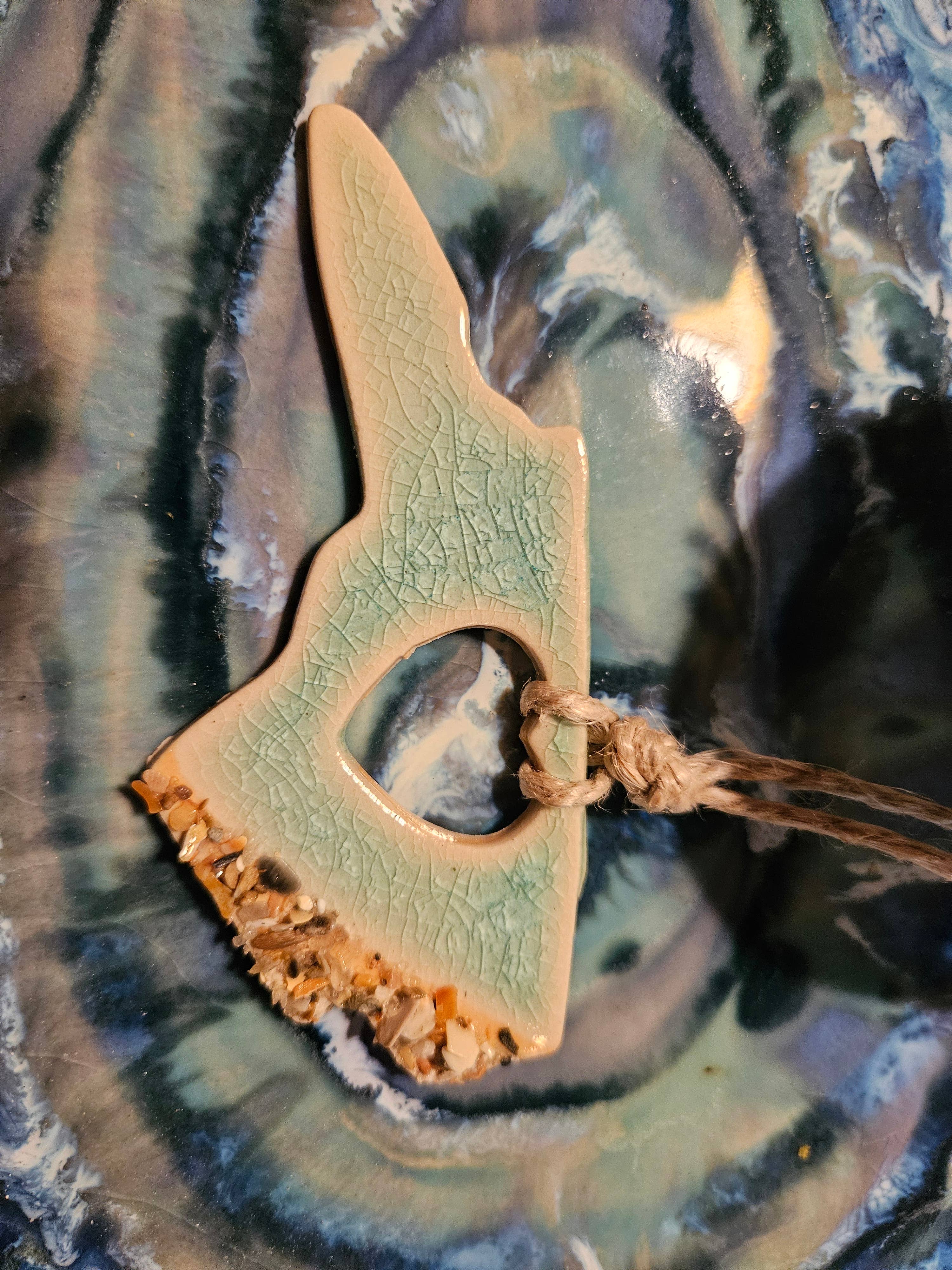 Teal Turtle Studio - Wholesale Ornament - North Carolina Love Sandy Ceramic Ornament Keepsake2