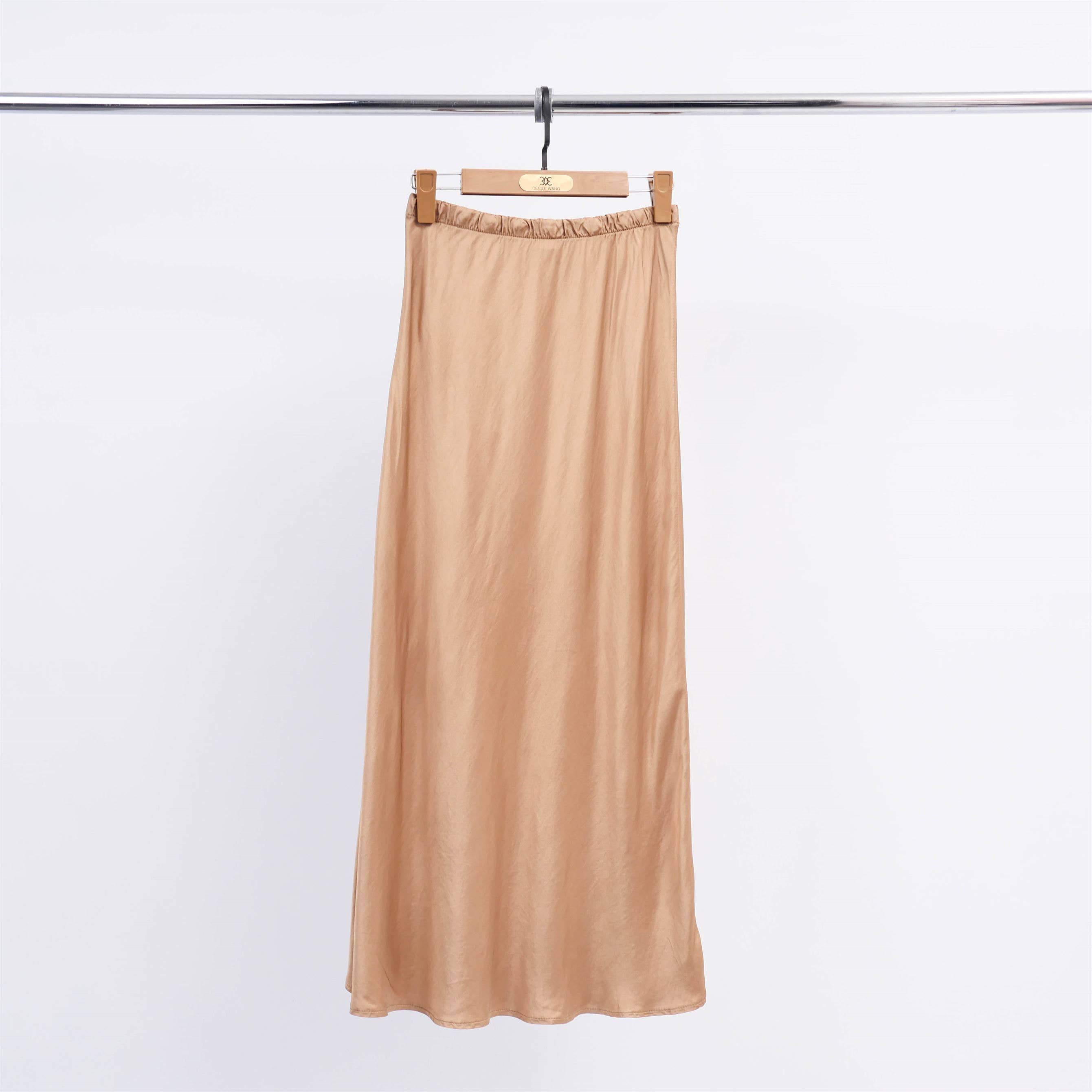Cecile Wang - Wholesale Skirt - Women's - Fluid mid-length satin skirt DB820619
