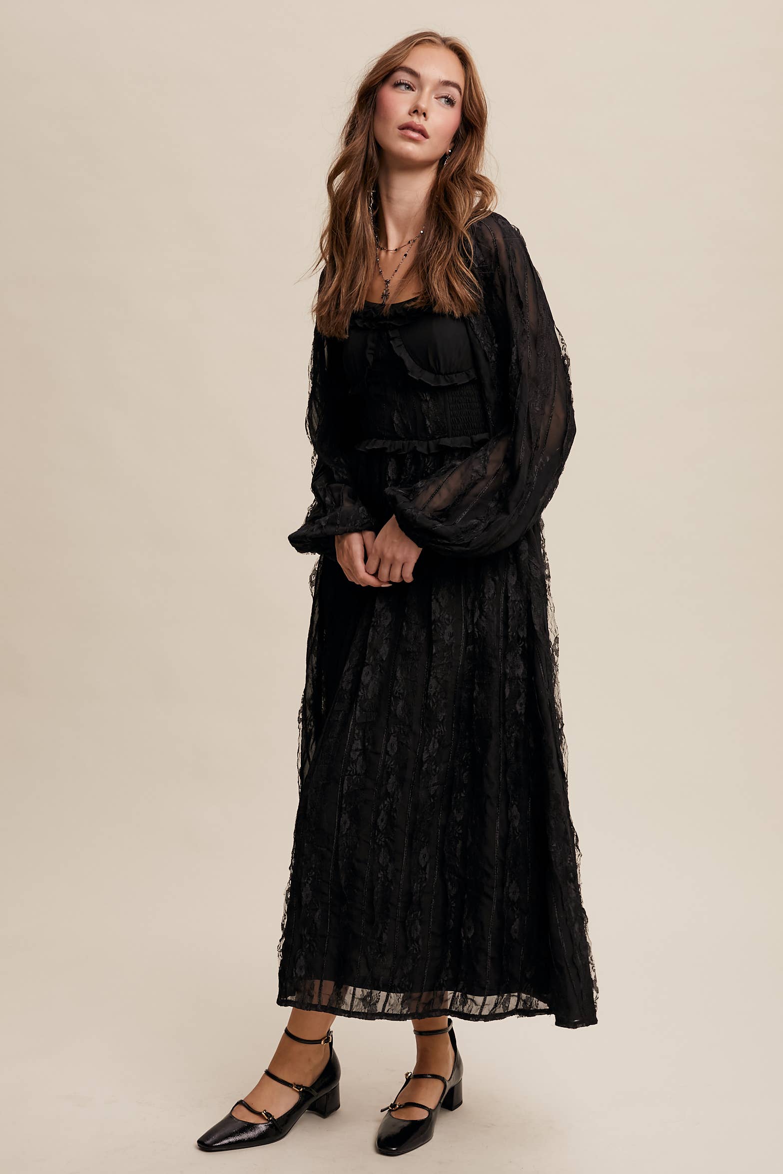 Listicle - Wholesale Dress - Women's - Romantic Lace Midi Dress4