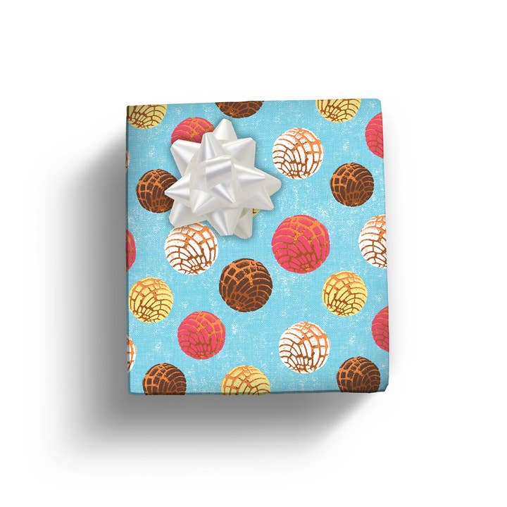 Erica Alfaro Designs - Wholesale Wrapping Paper Roll - Pan Dulce Concha Gift Wrap Roll of Sheets1