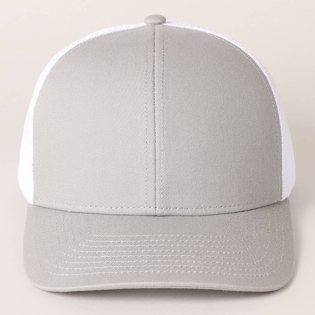 Fashion City - Wholesale Trucker Hat - Unisex - Two Tone Cotton Trucker Hat with Mesh Back19