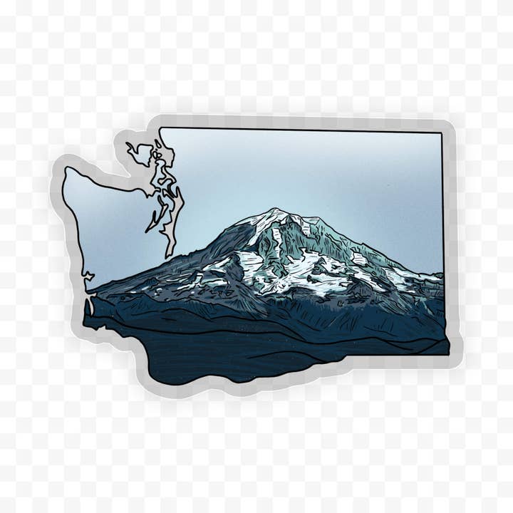 Mount Rainier Washington Sticker for wholesale by Creatively Leanne