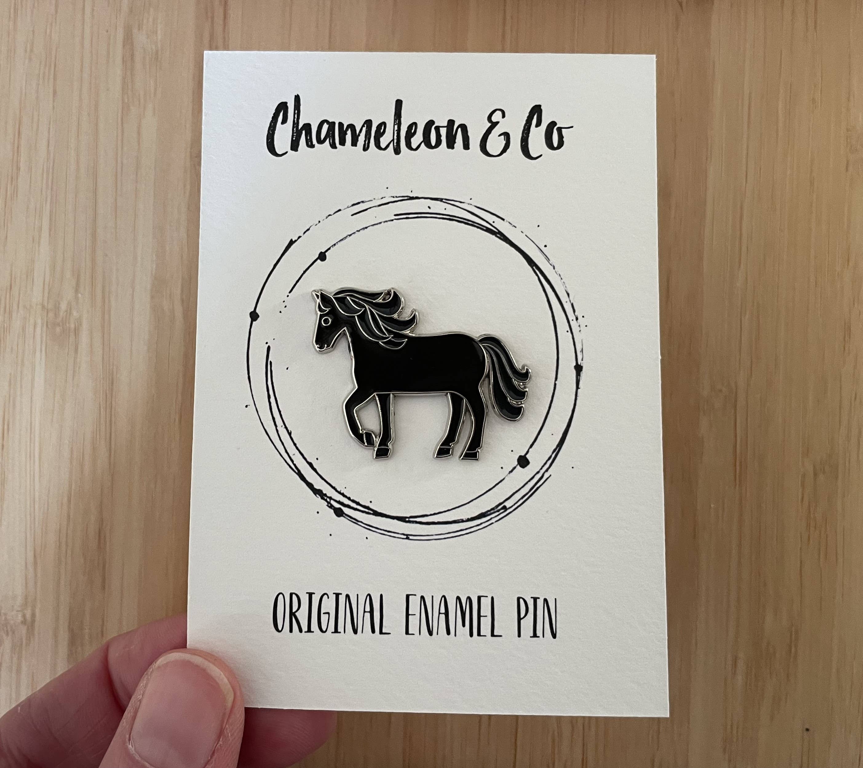 Chameleon & Co - Wholesale Lapel Pin/Button - Horse Enamel Pin Badge3