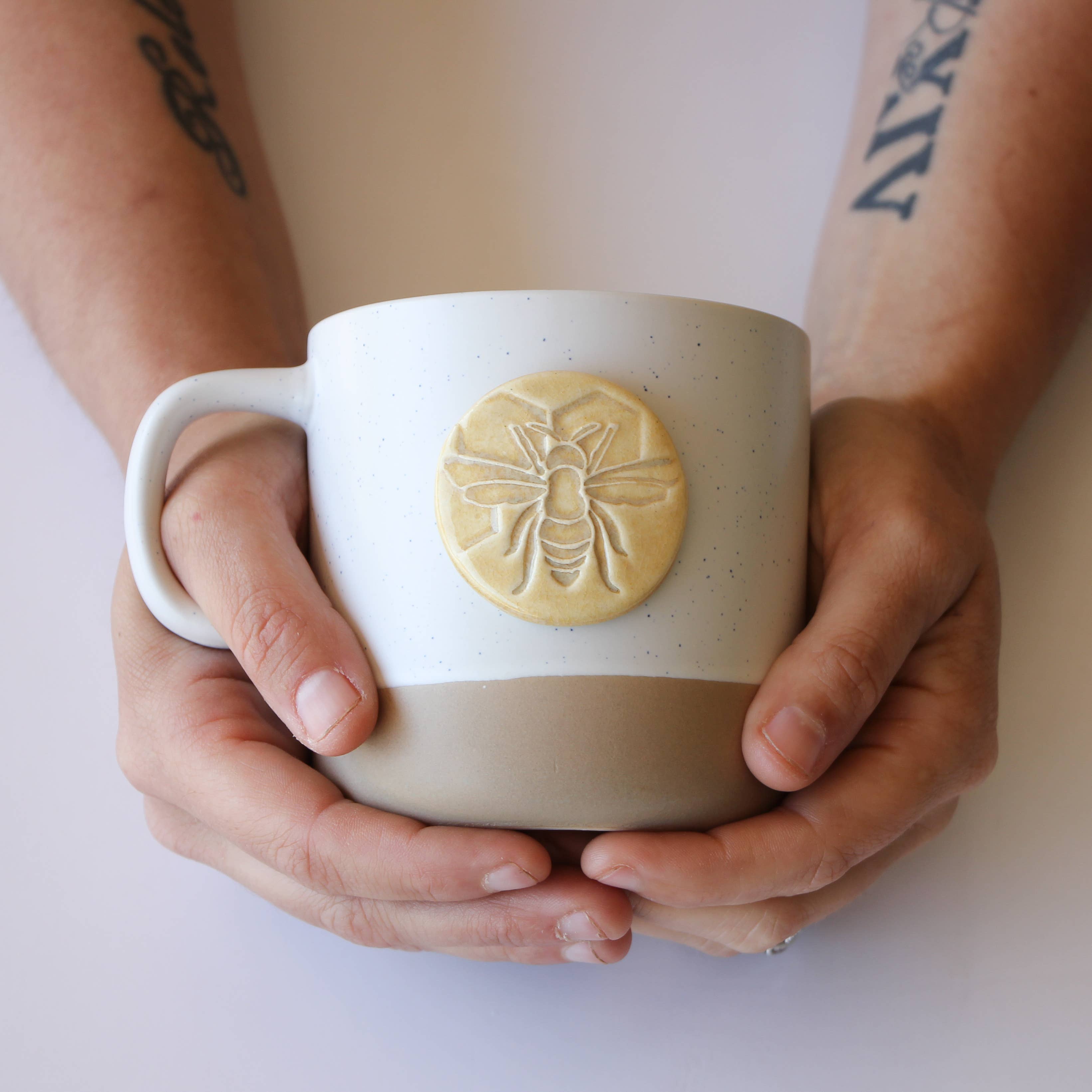 Prodigal Pottery - Wholesale Coffee Mug - Bee Stamped Coffee Mug