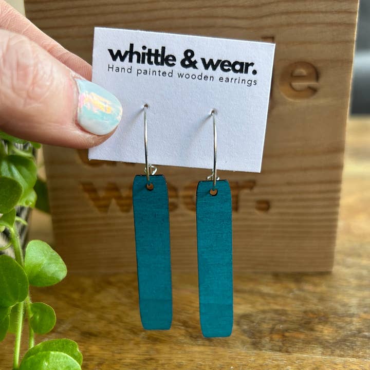 Straight dangles. Dark turquoise for wholesale by Whittle and Wear