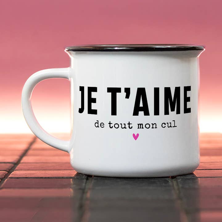 Keramiktasse „Ich liebe dich von ganzem Herzen“ – Special Valentinstag für den Großhandel von Bibiche fait son Cirque