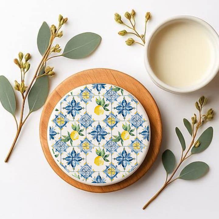 Gia Roma - Wholesale Decorative Tabletop Object - Blue Country Coaster Elegant Grandmillennial Blue Home Decor64