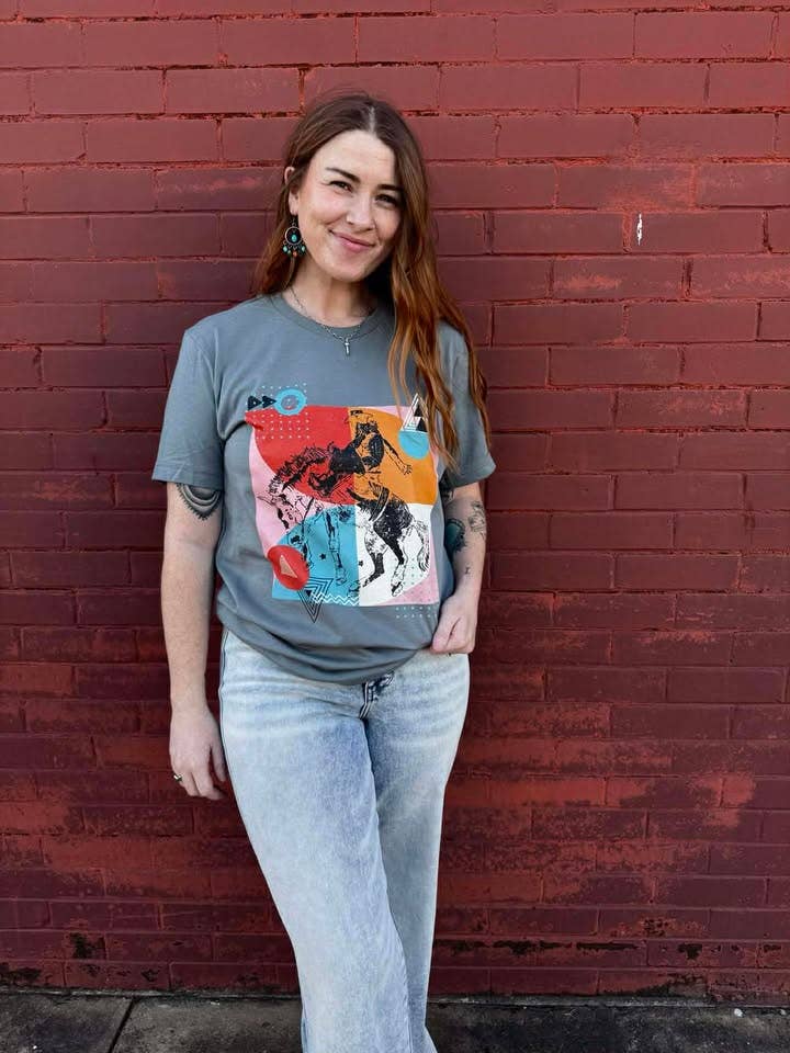 2026 Modern Bronc Graphic Tee for wholesale by Ranch Swag