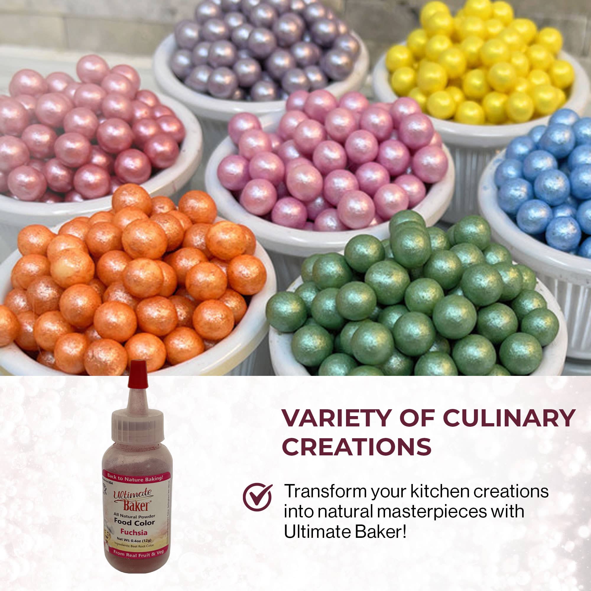 Ultimate Baker - Wholesale Decoratieset voor cake - Ultimate Baker Natural Fuchsia Voedingskleur (1x12g)4