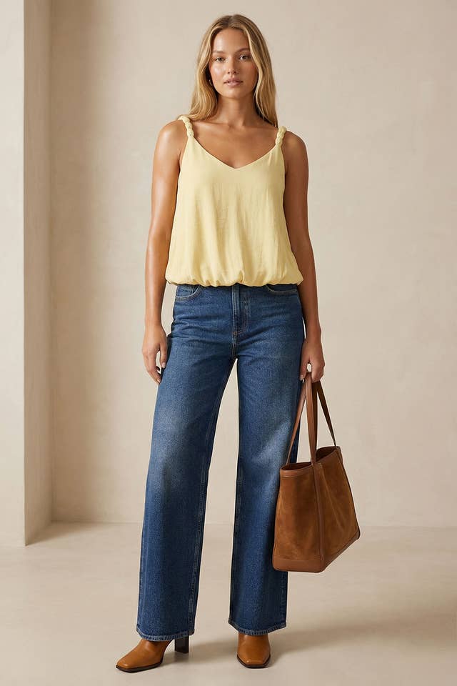 Naked Zebra - Wholesale Tank Top - Women's - Billowy Strap Accent Tank Top3