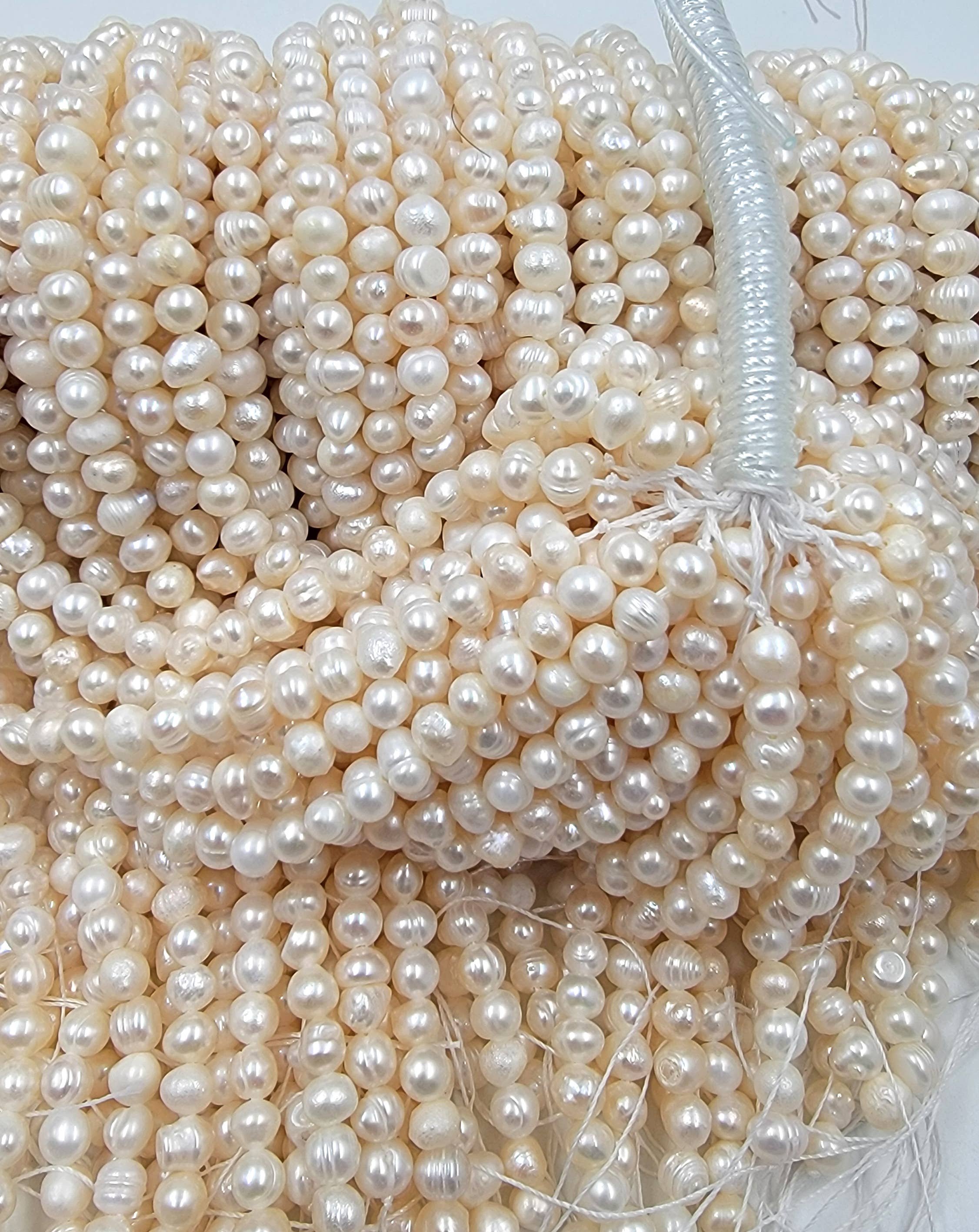 Beads Creation - Wholesale Beads - Mother of Pearl Baroque Freshwater Charms Strand PRP7332