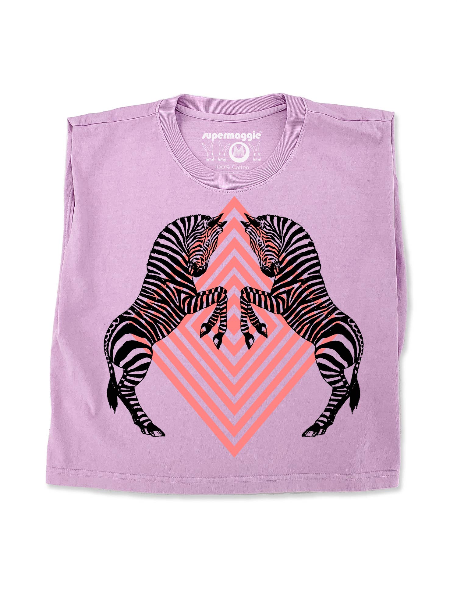 Supermaggie @ Faire - Wholesale T-Shirt (Graphic) - Women's - Zebras Maisie Heavyweight Muscle Tee1