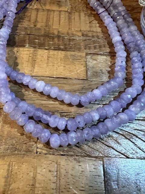 Sonya Renee Jewelry - Wholesale Beaded/Pearl Necklace - Candice Necklace - faceted and smooth gemstone roundels0