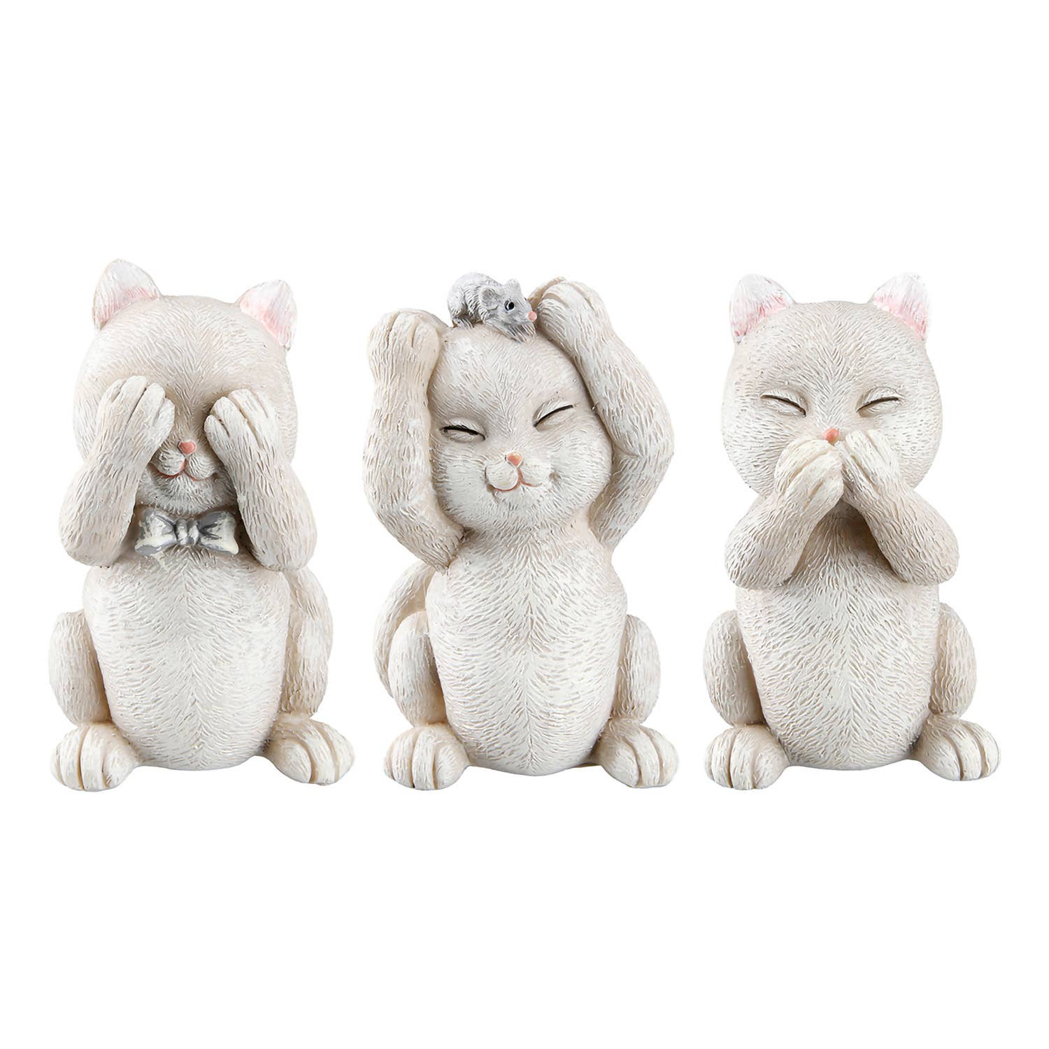 Gilde Handwerk Macrander GmbH & Co. KG - Wholesale Decorative Figurine - Kitten Cat Figure H.8.5 cm - Assorted 3 Times0