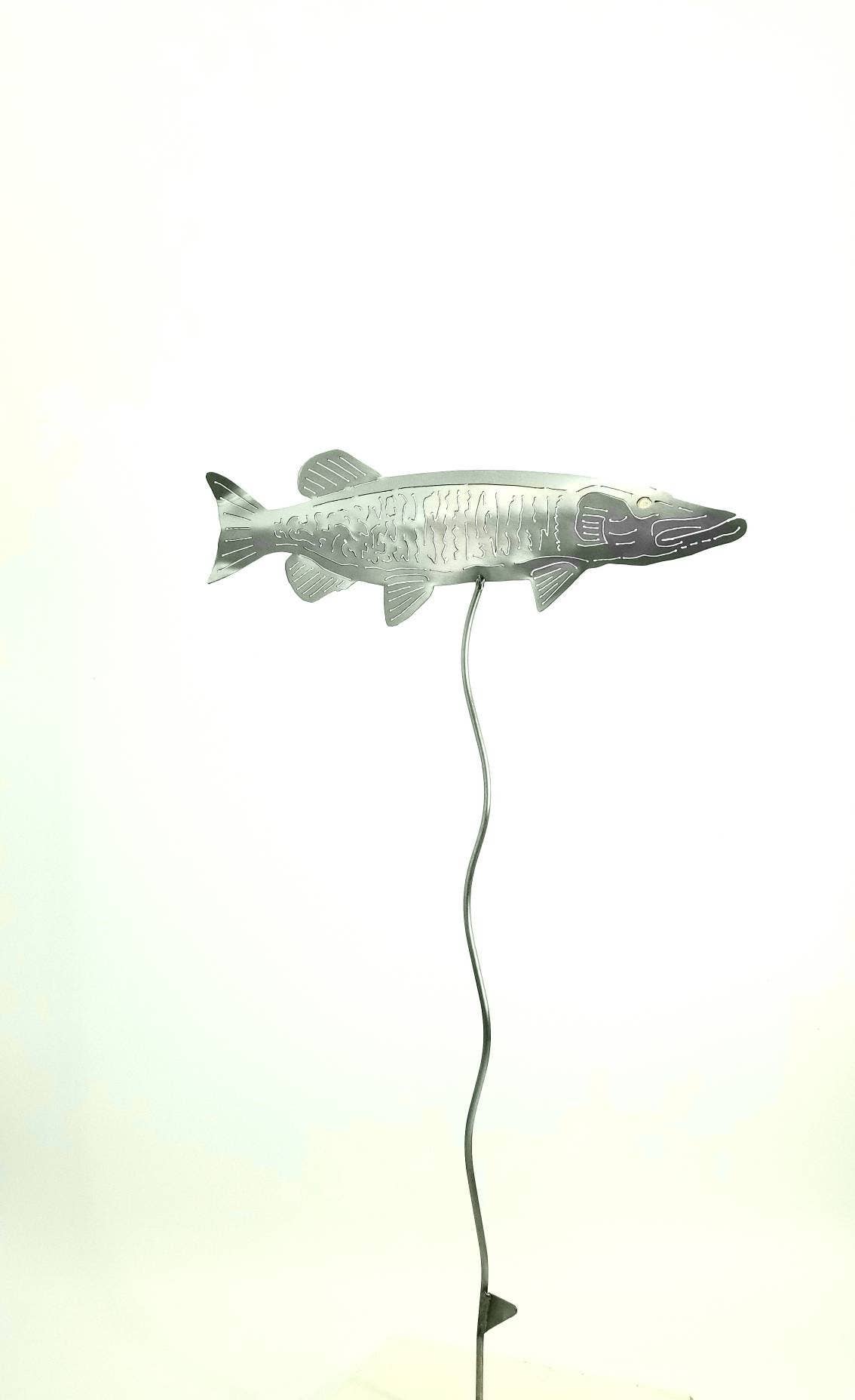 Designs by Dieter, LLC - Wholesale Garden/Lawn Stake - Musky Fish Garden Stake Right2