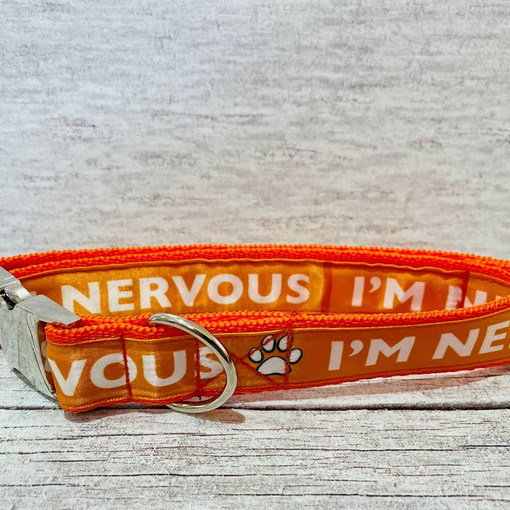 NERVOUS Dog Collar Alert Collars **Keep Away** ANXIOUS 1 for wholesale by Dottie's Pet Boutique
