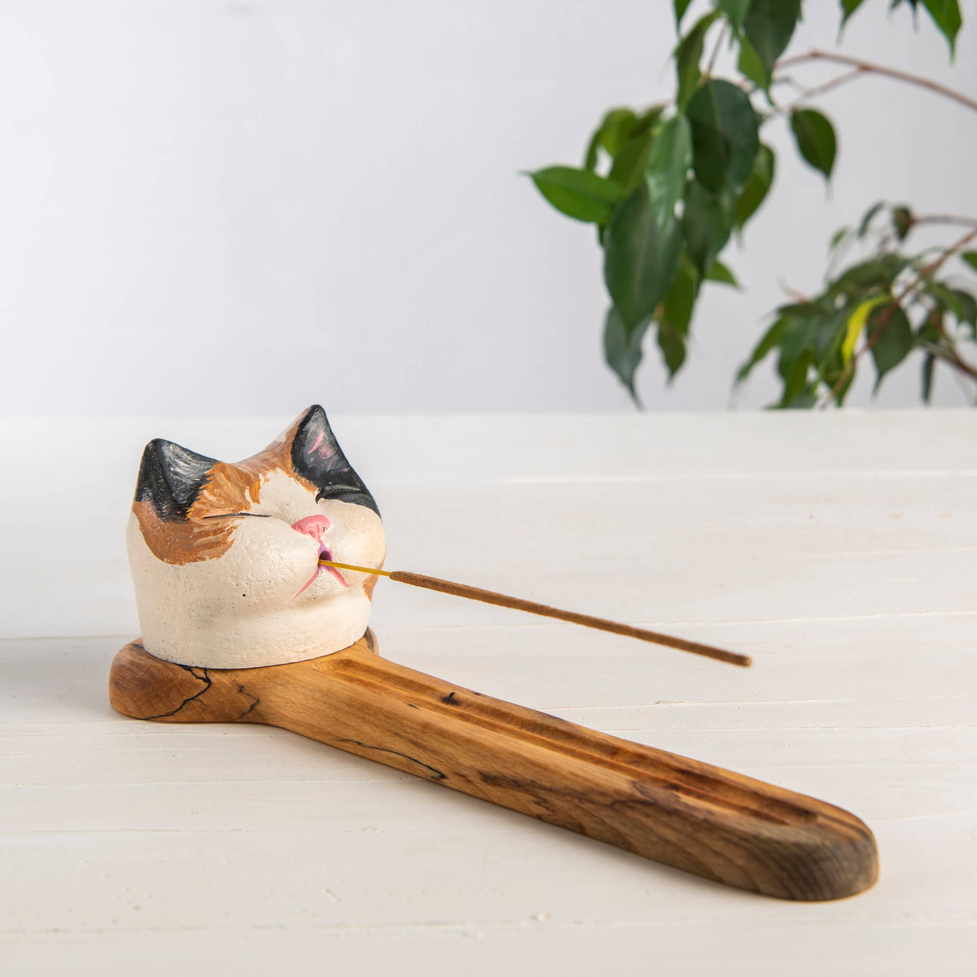 Troy Touch - Wholesale Incense Holder - Tabby Cat Incense Holder, Handmade Incense Holder7