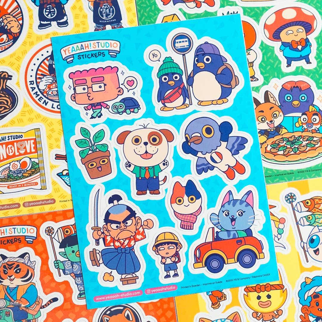 Yeaaah! Studio - Wholesale Sticker - Sticker sheets: 5 different versions to choose from1