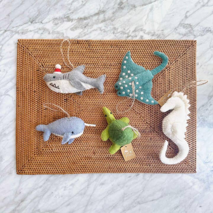 Ganapati - Wholesale Ornament Set - Felt Sea Creature Ornament