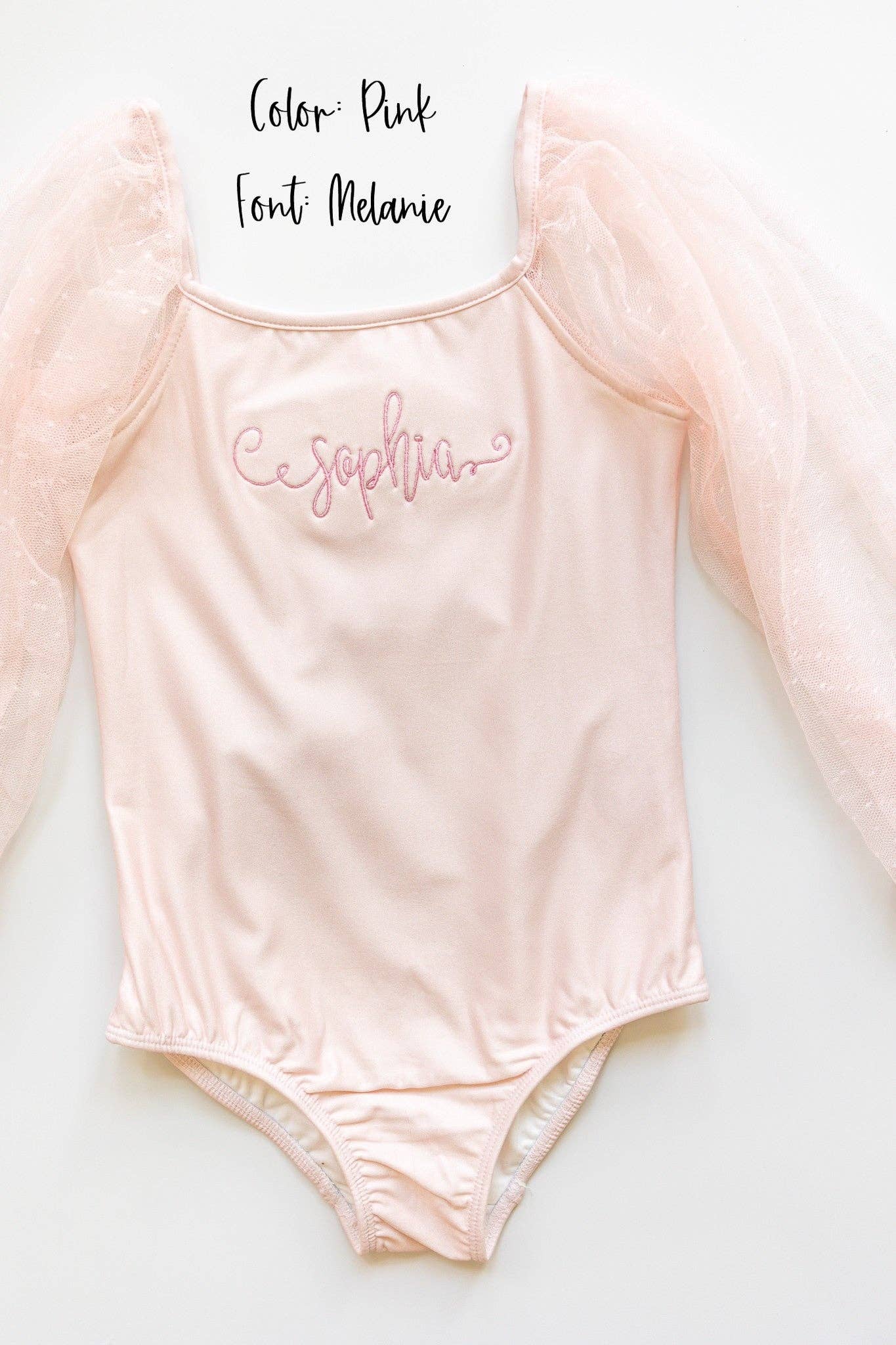 Cheeky Plum - Wholesale Leotard - Kids - Mesh Long Sleeve Leotard - Pink Bliss1