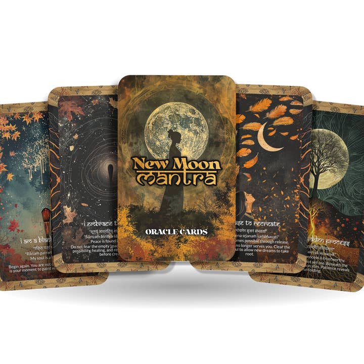New Moon Mantra Oracle Deck – 22 Cards – Begin Anew for wholesale by Ibiza Tarot USA