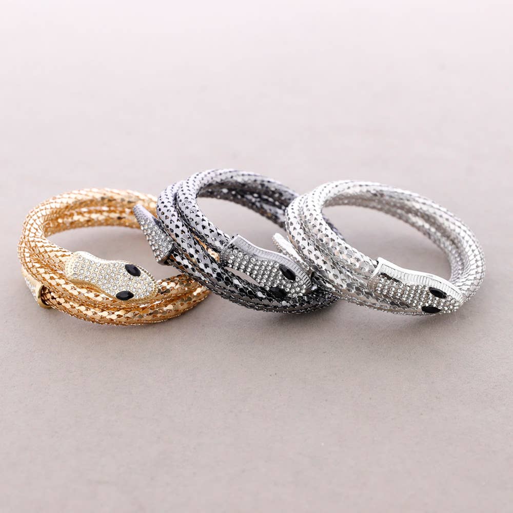 Sonata - Wholesale Snap Jewelry - Metal Snake Chain Bracelet3