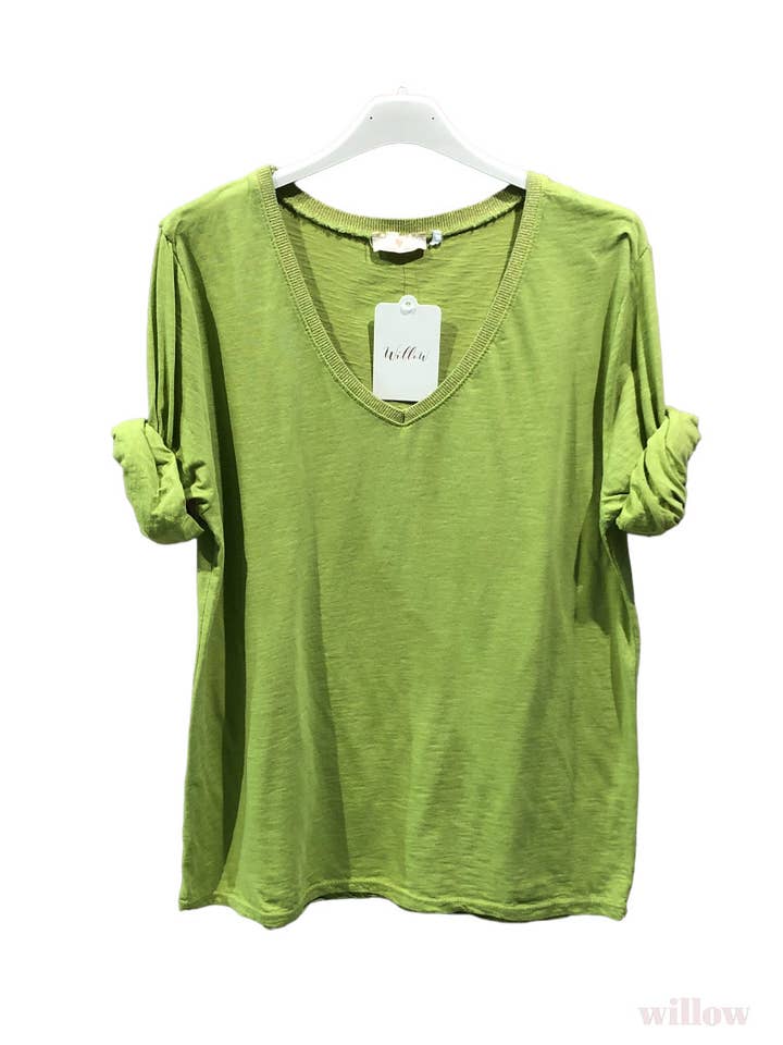 MOONSUN - Wholesale T-Shirt - Women's - #16943 cotton top with lurex collar