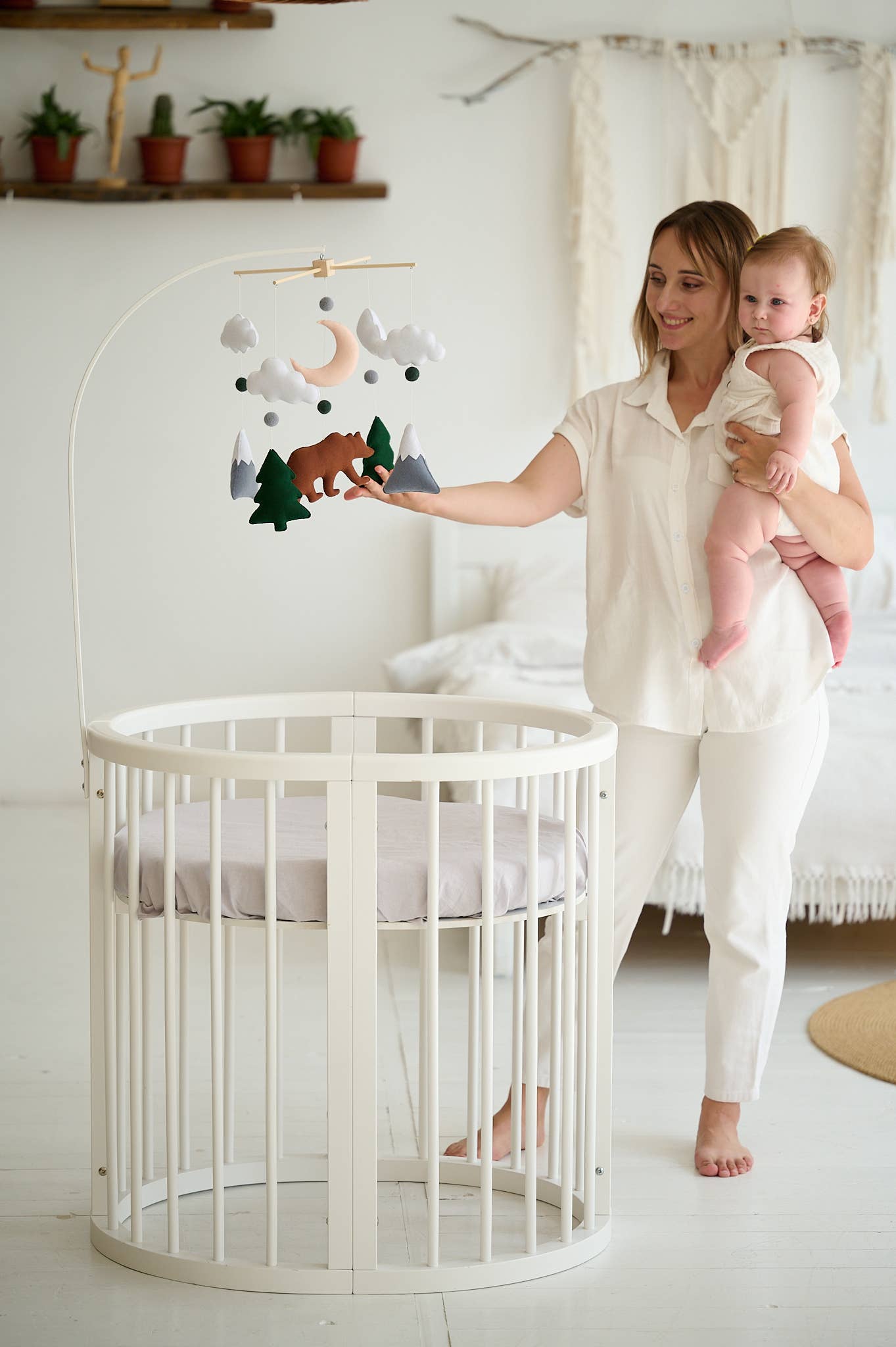 ChilDreams - Venta al por mayor Juguete móvil para bebé - Woodland Nursery Mobile - Cuna móvil para bebés - Forest mobile6