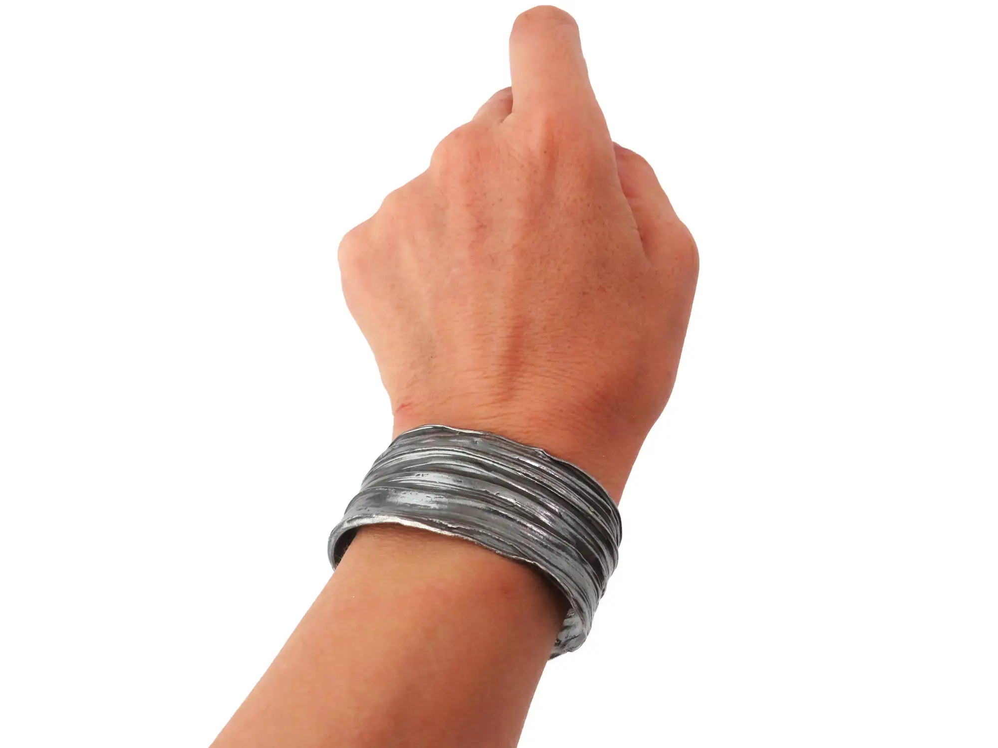 Kimya Joyas - Wholesale Cuff Bracelet - Wide Oxidized Silver Cuff Bracelet, Organic Black Jewelry1