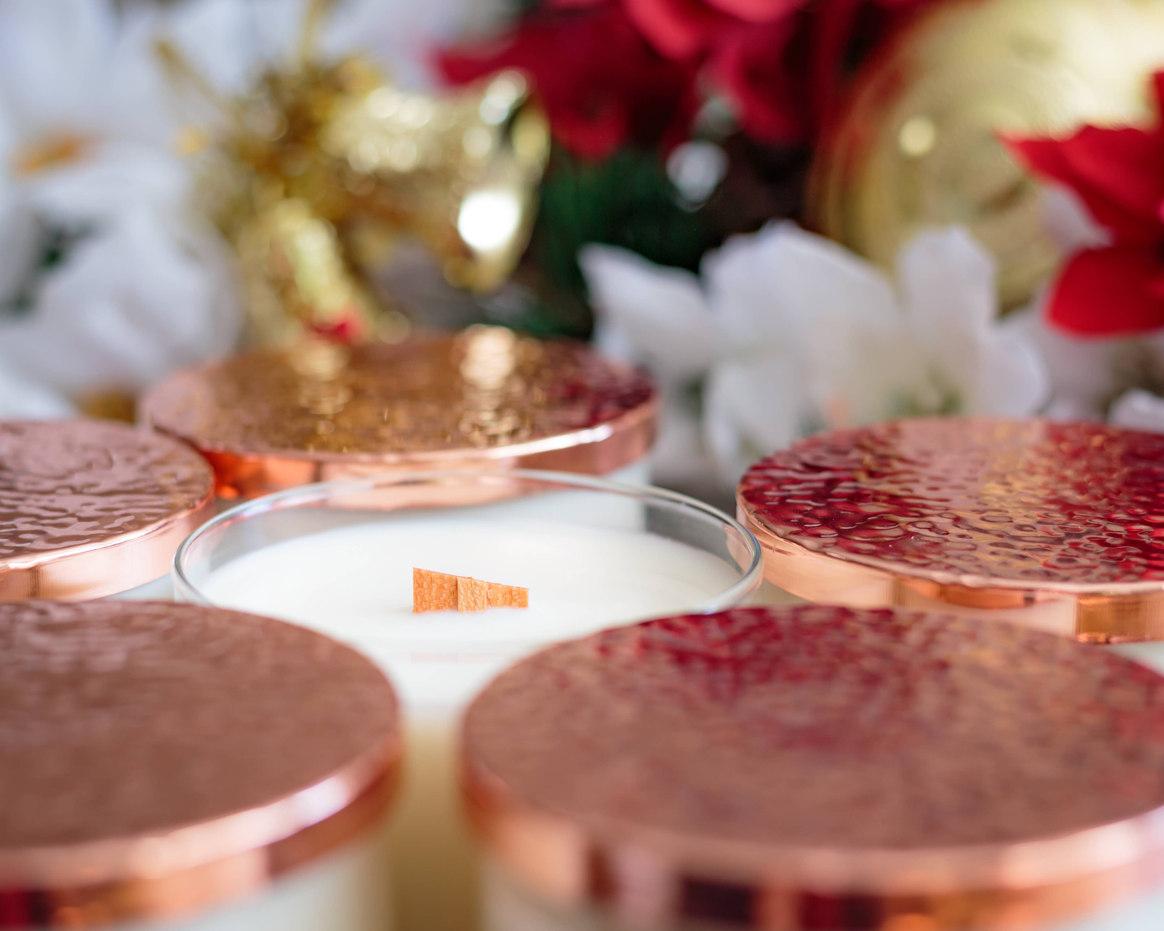 Linden Candle Company - Wholesale Jar/Filled Candle - Gingerbread House – Holiday Soy Candle with Wood Wick (16oz)3