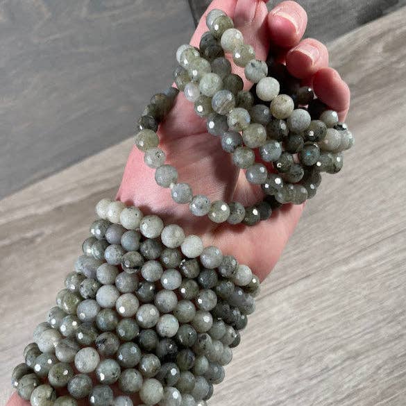 Keystone Crystals - Wholesale Beaded Bracelet - Polyhedral Gemstone Bracelet 8mm  – Assorted Crystals for Retail and Gift Shops3