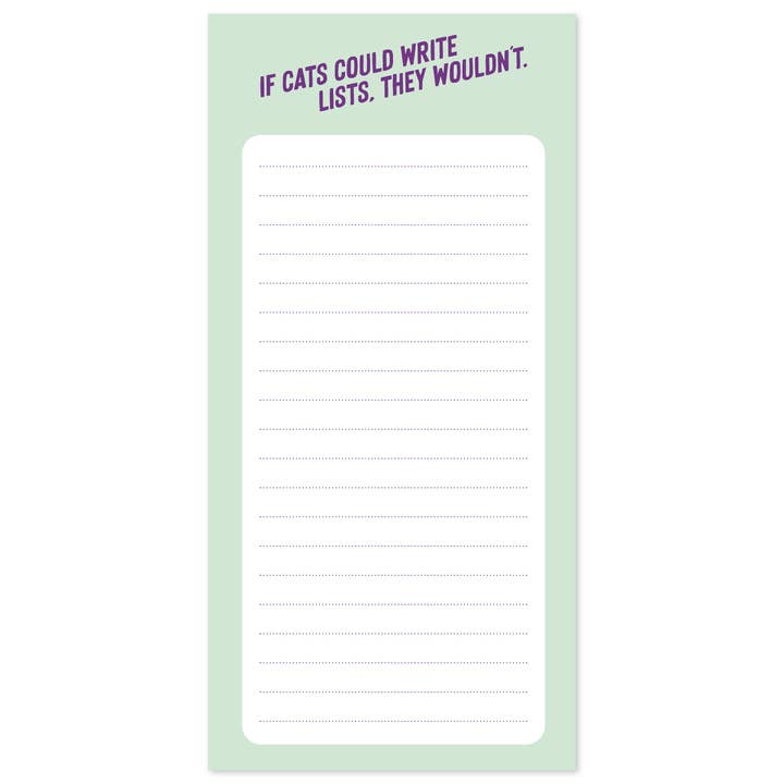 If Cats Could DL Lined Notepad, 75 Tear-off Pages for wholesale by Purple Tree Designs