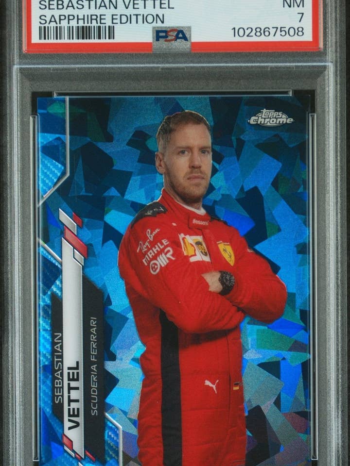 2020 Topps Chrome Formula 1 Sapphire Edition #3 Sebastian Vettel PSA 7 for wholesale by Chronic Cards