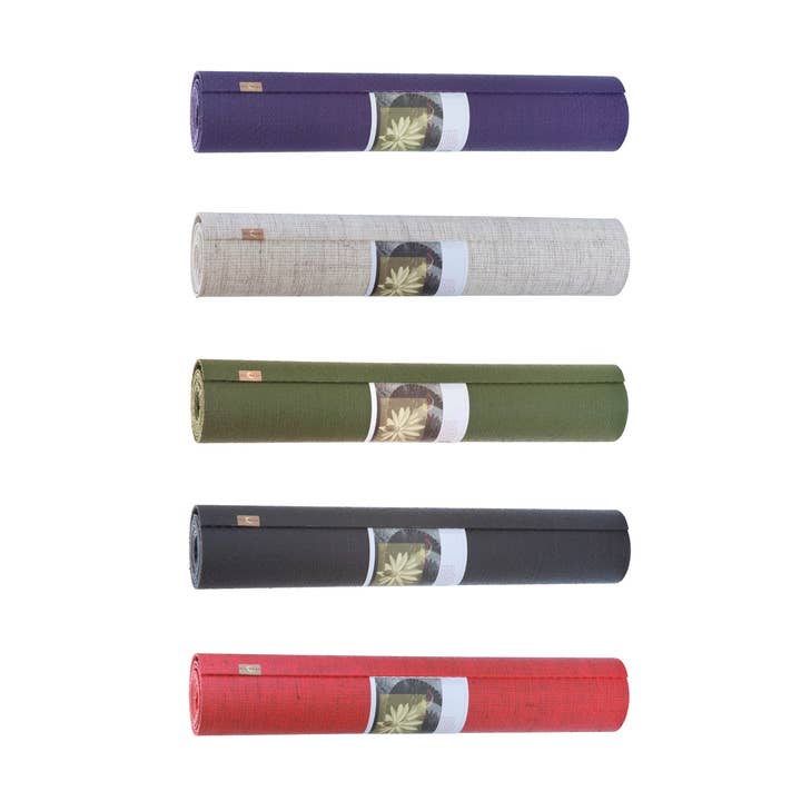 ecoYoga Ltd - Venta al por mayor Esterillas de yoga - Esterilla de yoga ecológica 4 mm 7 pies XL sin color 100% caucho natural y yute