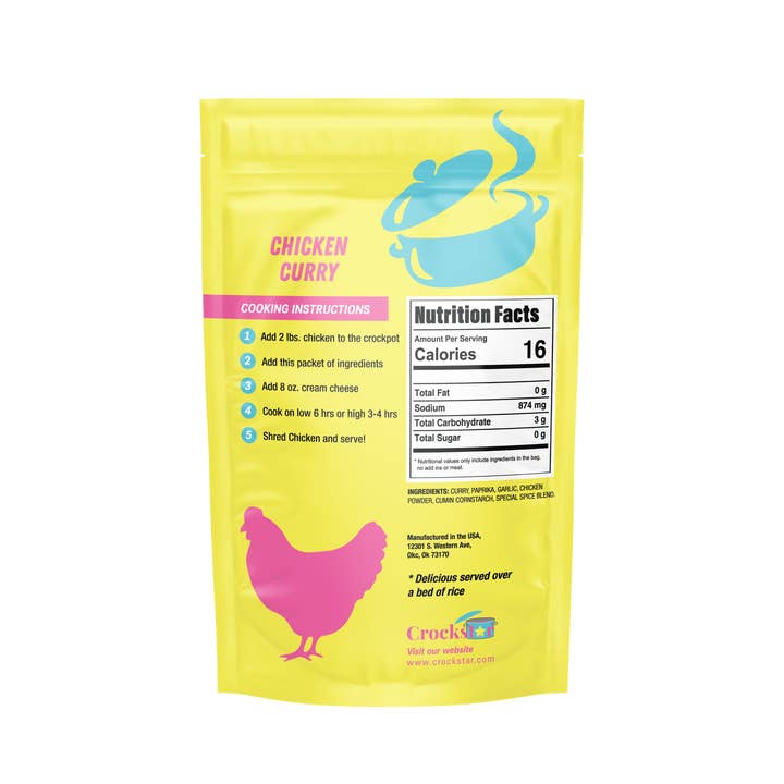 Crockstar Dinner Club - Wholesale Shelf Stable Prepared Meal - Chicken Curry1