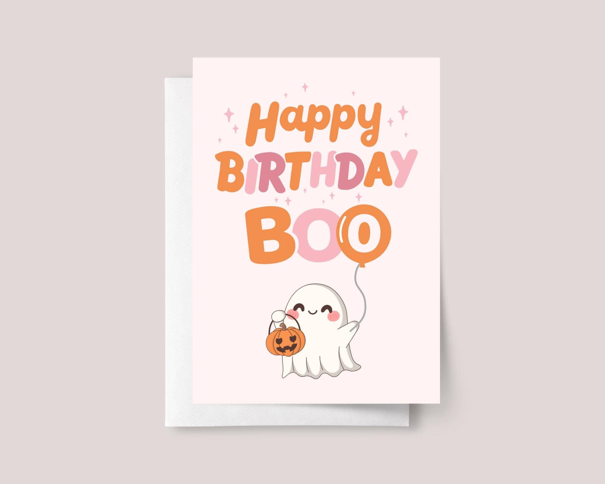 Design Sprinkles - Venta al por mayor Tarjetas de cumpleaños - Tarjeta de cumpleaños de Halloween para Pequeño Boo0