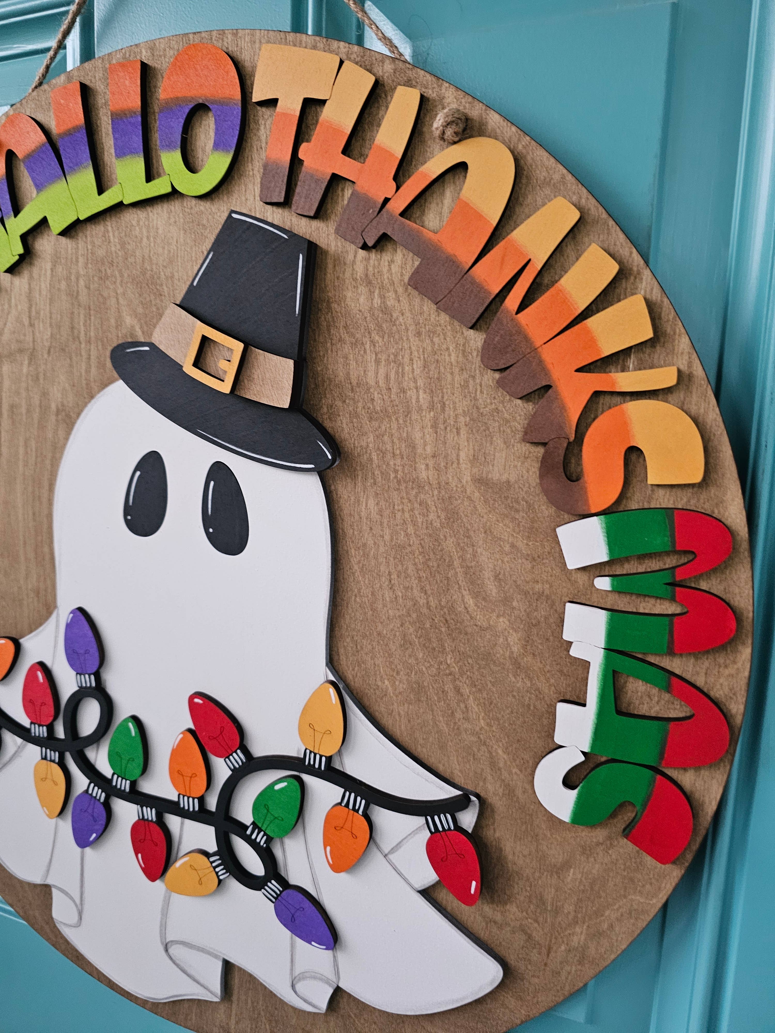 Teal Moon Creations – Kit de artesanato DIY por atacado – Decoração de Porta DIY Feliz Hallothanksmas2
