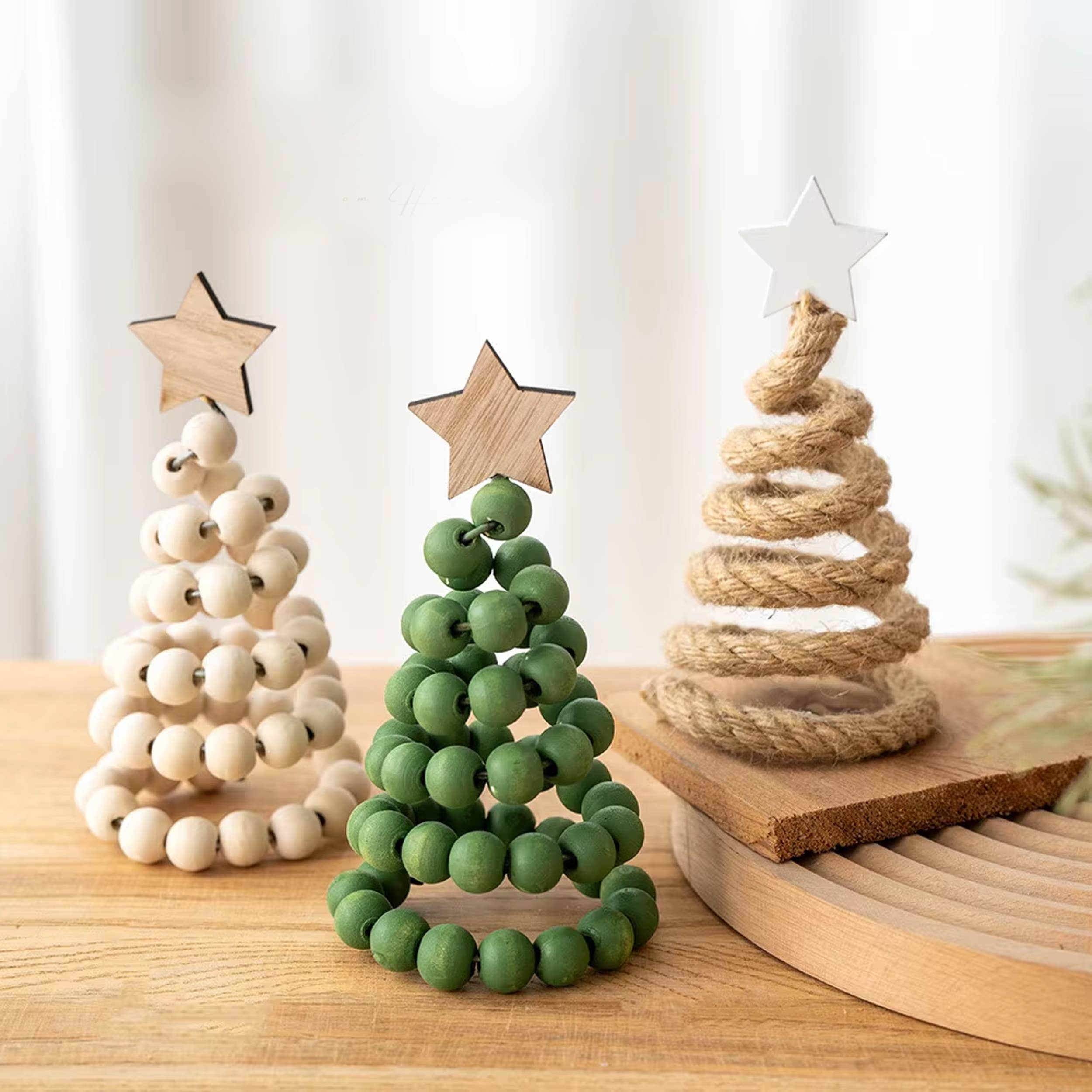 La Bella Monte - Wholesale Ornament Set - Wooden Christmas Tree Beads Ornament For Decor - Assorted1