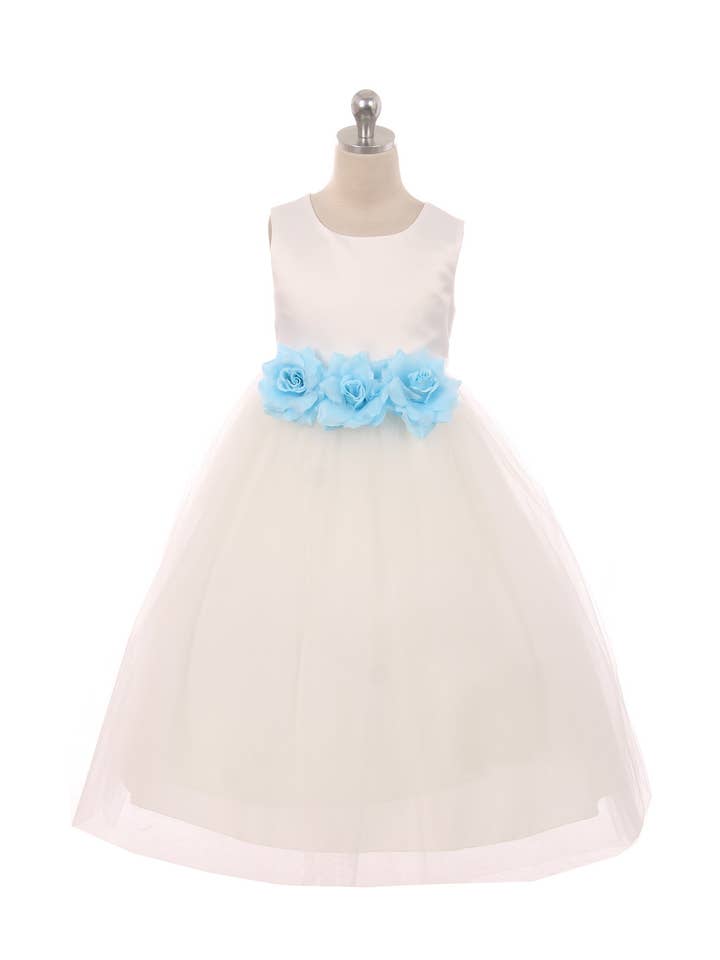 Kid's Dream - Wholesale Dress - Kids - Satin & Tulle 3 Flower Girls Dress
